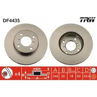 TRW Jarrulevy (1kpl) DF4435