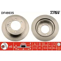 TRW Jarrulevy (1kpl) DF4903S