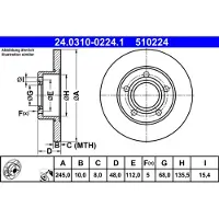 Ate Jarrulevy Power Disc 24.0310-0224.1, 1 Kappale