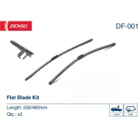 Denso Pyyhkijänsulka Flat Blades DF-001, 530/480mm, Edessä, 2 Kappale