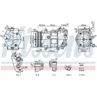 Nissens Kompressori, ilmastointilaite 891109