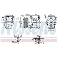 Nissens Kompressori, ilmastointilaite 890663