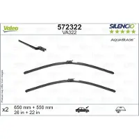 Valeo Pyyhkijänsulka AquaBlade 572322, 650/550mm, Edessä, 2 Kappale