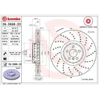 Brembo Jarrulevy 09D89823 edessä, tuuletettu, erittäin hiilihappoinen, 1 Kappale