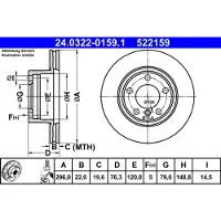 Ate Jarrulevy Power Disc 24.0322-0159.1, 1 Kappale