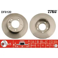 TRW Jarrulevy (1kpl) DF6120