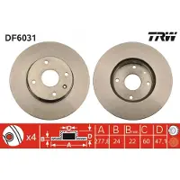 TRW Jarrulevy (1kpl) DF6031
