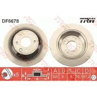 TRW Jarrulevy (1kpl) DF6678