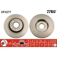 TRW Jarrulevy (1kpl) DF4277