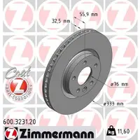 ZIMMERMANN Jarrulevy (1kpl) 600.3231.20