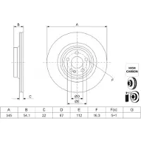 Bosch Jarrulevy 0 986 479 J51, 1 Kappale