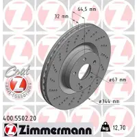 ZIMMERMANN Jarrulevy (1kpl) 400.5502.20