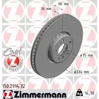 ZIMMERMANN Jarrulevy (1kpl) 150.2914.32