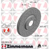 ZIMMERMANN Jarrulevy (1kpl) 320.3824.52