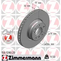 ZIMMERMANN Jarrulevy (1kpl) 150.1280.20