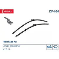 Denso Pyyhkijänsulka Flat Blades DF-096, 630/550mm, Edessä, 2 Kappale
