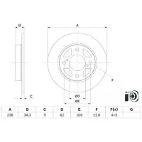 Bosch Jarrulevy 0 986 479 F38 takana, täysi, 1 Kappale