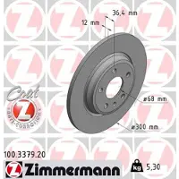 ZIMMERMANN Jarrulevy (1kpl) 100.3379.20