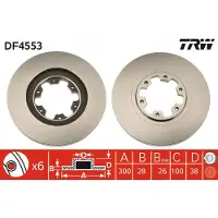 TRW Jarrulevy (1kpl) DF4553