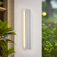 LUCANDE Led ulkoseinävalaisin Melira , Alumiini/harmaa/sinkki, Alumiini, Moderni