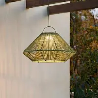 LINDBY LED-aurinkokäyttöinen riippuvalaisin Austas, vihreä, Ø 50 cm, USB, IP54 Austas , himmennettävä, Vihreä, Synteettinen materiaali, Moderni, riippuvalaisin