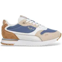 Pepe Jeans for woman. PLS400032 Bexley City multicoloured shoes (38), Blue, Flat, Laces, Casual, Multicolor