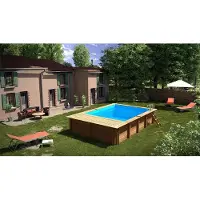 Gre Accessories Evora Plus Rectangular Wooden Pool´s Vuori