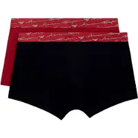 Emporio Armani Bokserishortsit harmaa / punainen / meleerattu musta