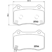 Brembo Jarrupalasarja (4kpl), levyjarru P 30 074E