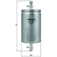 MAHLE ORIGINAL Polttoainesuodatin Mahle, KL 60 - VW - Seat - Peugeot - Citroen - Fiat - BMW - Audi