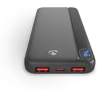 Nedis Virtapankki 10000 mAh 20 W 1.5 / 1.67 / 2.0 / 2.22 / 3.0 A Laitteen lähtövirran liittimet: 1x USB-C / 2x USB-A Laitteen tulovirran liittimet: 1
