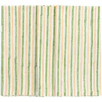 Chamois - Stripe Lautasliina 50x50 cm 4 kpl Oranssi/Vihreä
