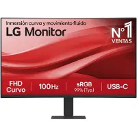 LG 27U421A-B 27" Täys HD 100Hz VA Kaareva HDR10 USB-C Flicker Free Musta