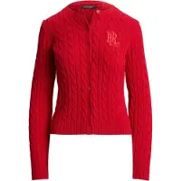 Ralph Lauren Cable-Knit Cotton Cardigan - Red - XS