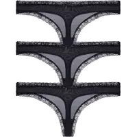Dorina Essential Microfibre Thong - Black - M