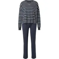 Marc O'Polo Pyjama tummansininen / valkoinen