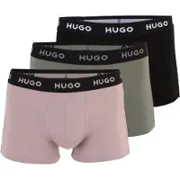 HUGO Bokserishortsit harmaa / vaaleanpunainen / musta