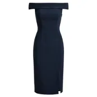 Ralph Lauren Strtch Modern Crepe-Wvn-Dresses - Navy - 38