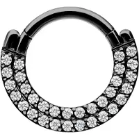 Wildcat Double Crystal Row Clicker<!--63ec5dd0dc496--> - Musta metalli
