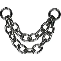 Wildcat Double Basic Piercing Connection Chain - 15,0 mm, Črna