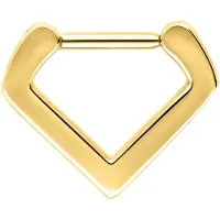 Wildcat Triangle Septum Clicker<!--63f328a429c2a--> - 1,2 mm, Kultainen metalli