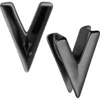 Wildcat Verena Venus - V Earsaddles -lävistyskorut (sis. pakkauksen) - Musta metalli, 16,0 mm