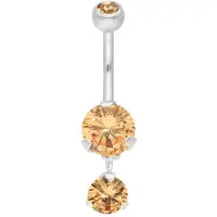 Wildcat Jewelled Double Diamond Bananabell - 8,0 mm, Champagner
