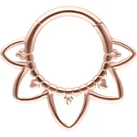 Wildcat Oriental Septum Clicker - lävistysrengas - Ruusukultainen metalli