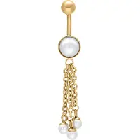 Wildcat Dangling Pearl Bananabell - napakoru - 10,0 mm, Kultainen metalli