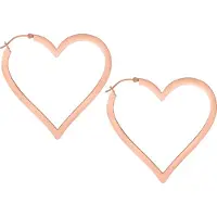 Wildcat Heart Hoops - korvarenkaat (hopeiset) - Ruusukultainen metalli