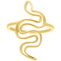 Wildcat Snake Ring - sormus - Kultainen metalli, 21,0 mm