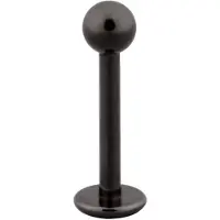 Wildcat Micro Labret - lävistyskoru - 1,2 mm, 9,0 mm, Musta metalli, 3,0 mm