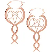 Wildcat Nagini Hoops<!--63e0e70159f9e--> - Ruusukultainen metalli