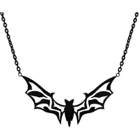 Wildcat Big Bat Necklace - kaulakoru - Musta metalli